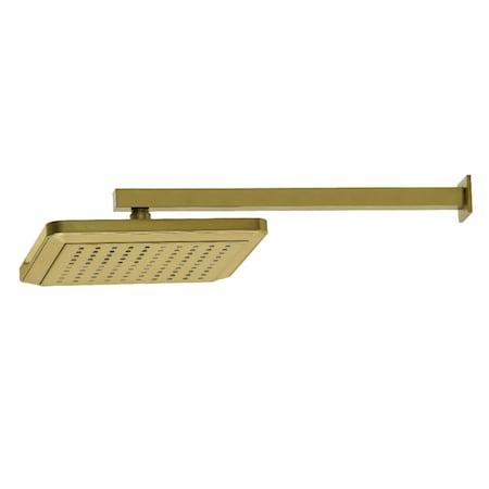 Showerscape K250A7CK 9-5/8-Inch Square Shower Head with Shower Arm, Brushed Brass K250A7CK